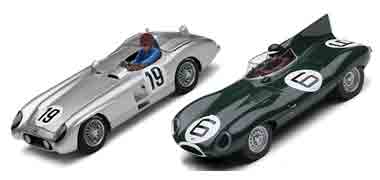 Scalextric C3058A - Mercedes 300 SLR + Jaguar D-Type - '55 Le Mans - Twin Set